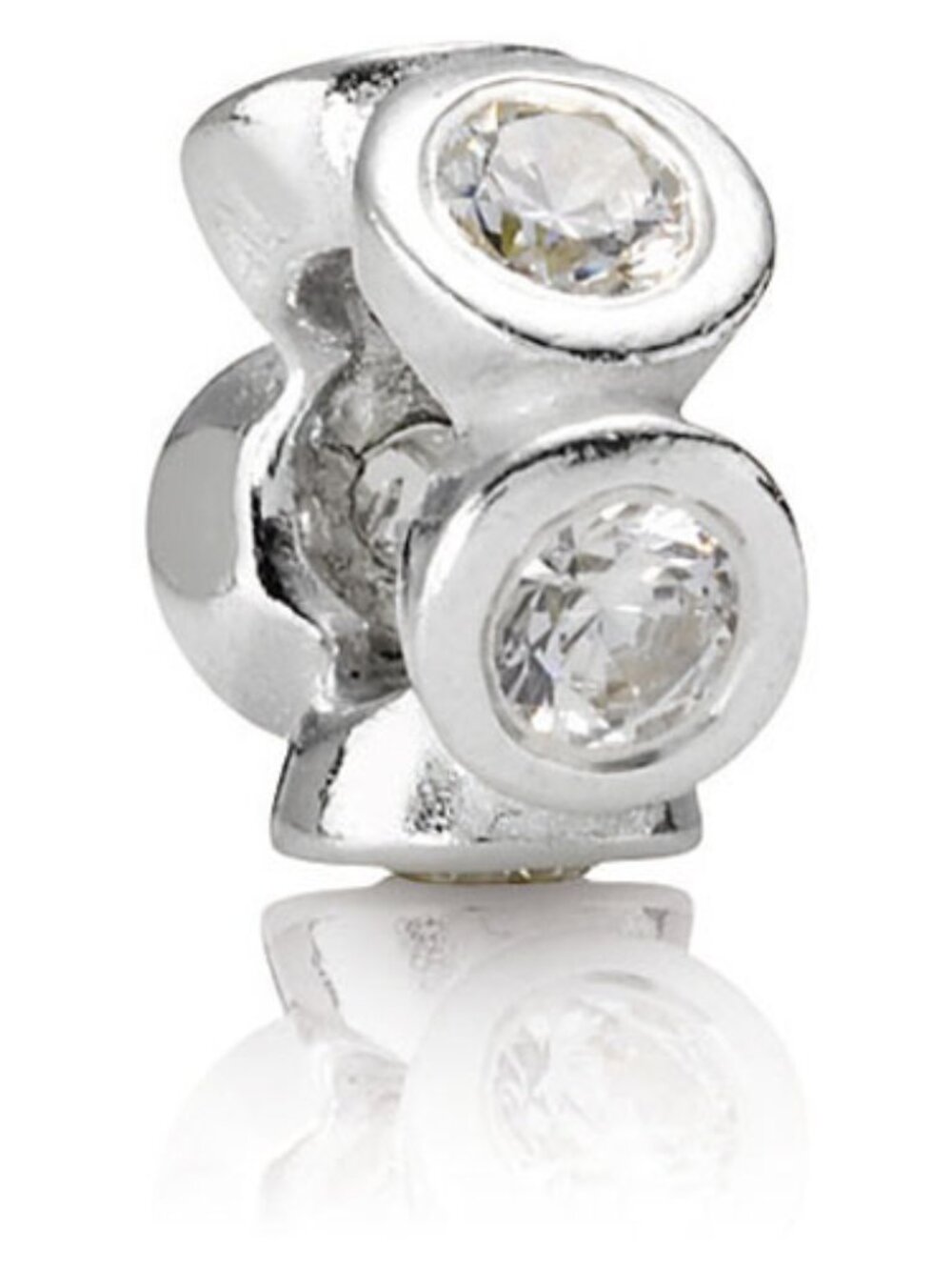 PANDORA Lights Clear CZ Spacer Authentic Sterling Silver Zirconia Eye-Catching